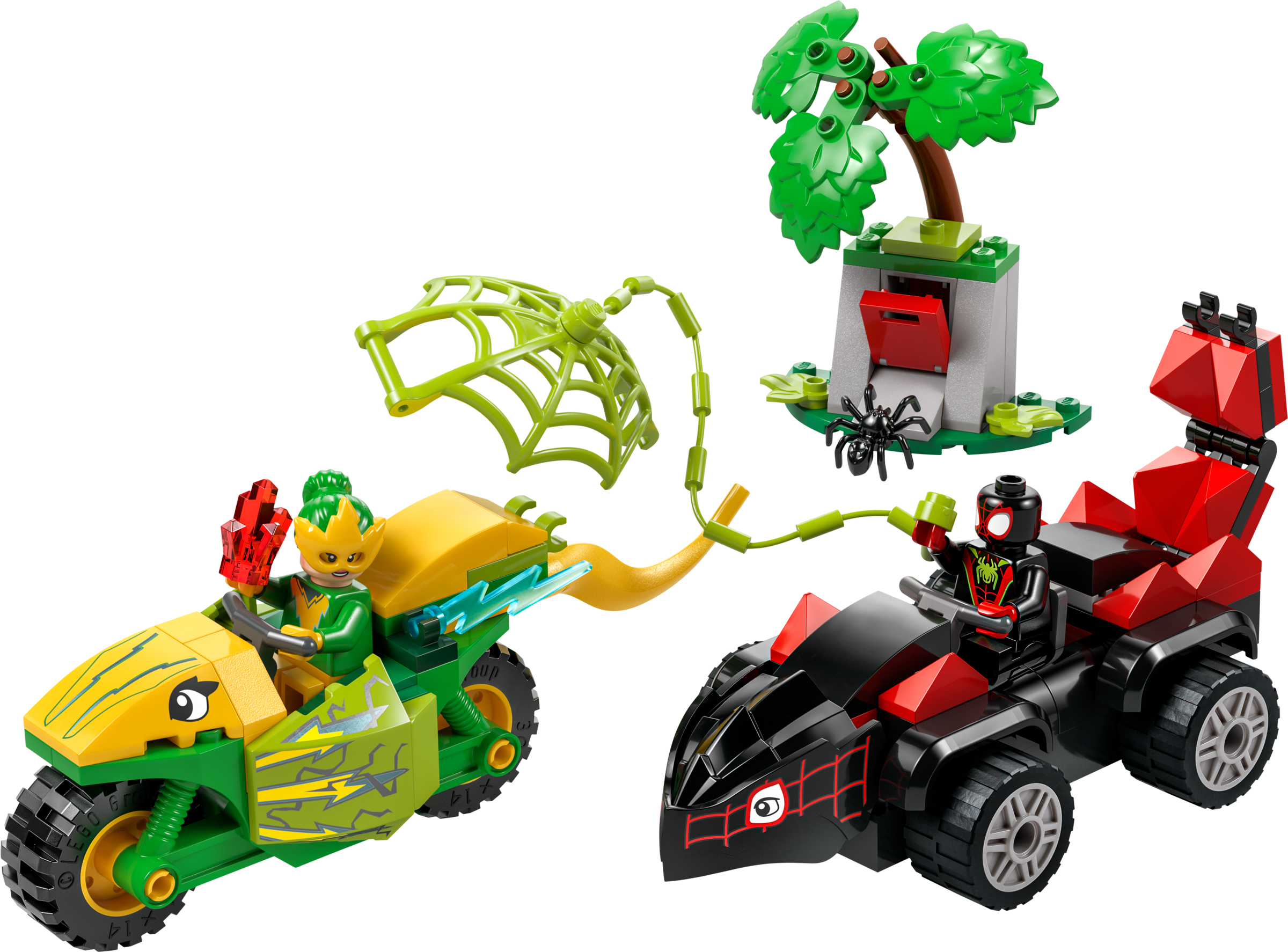 Spin and Electro Dinosaur Vehicle Chase