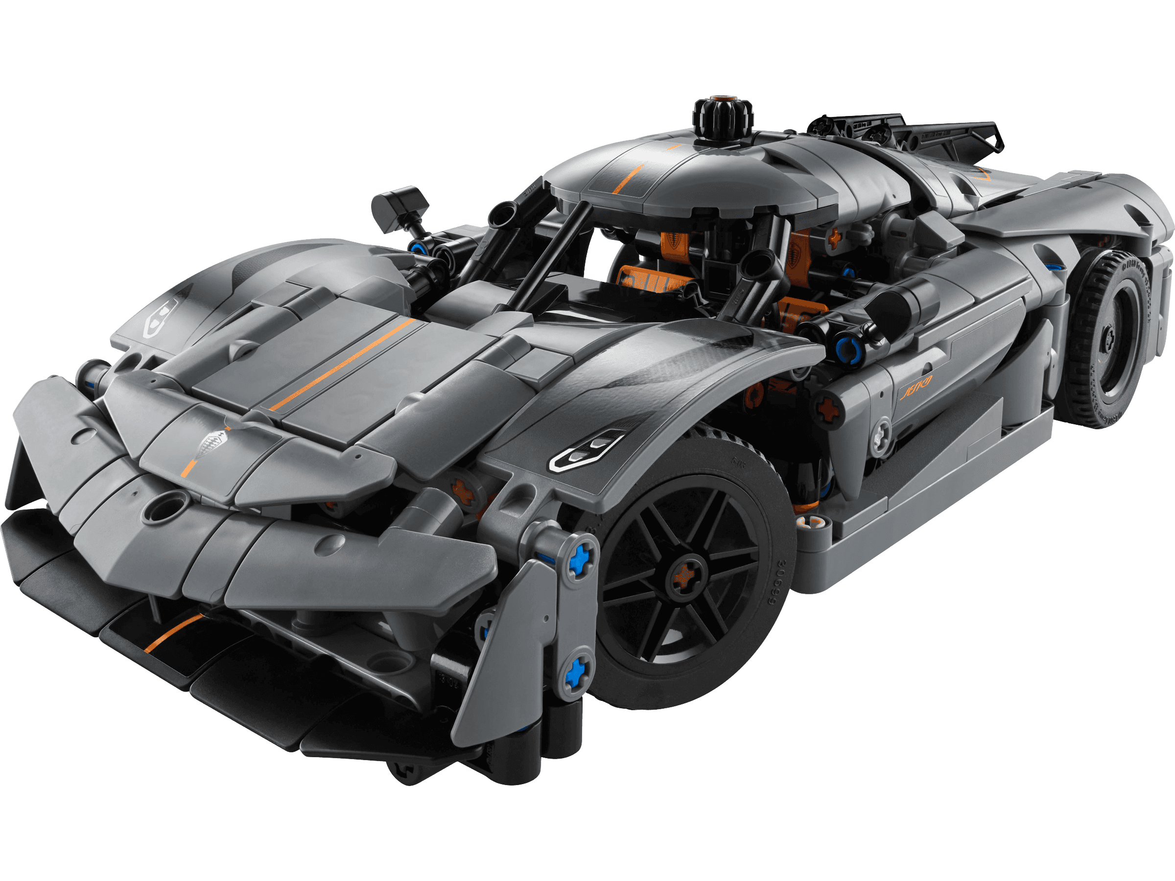 Szary hipersamochód Koenigsegg Jesko Absolut