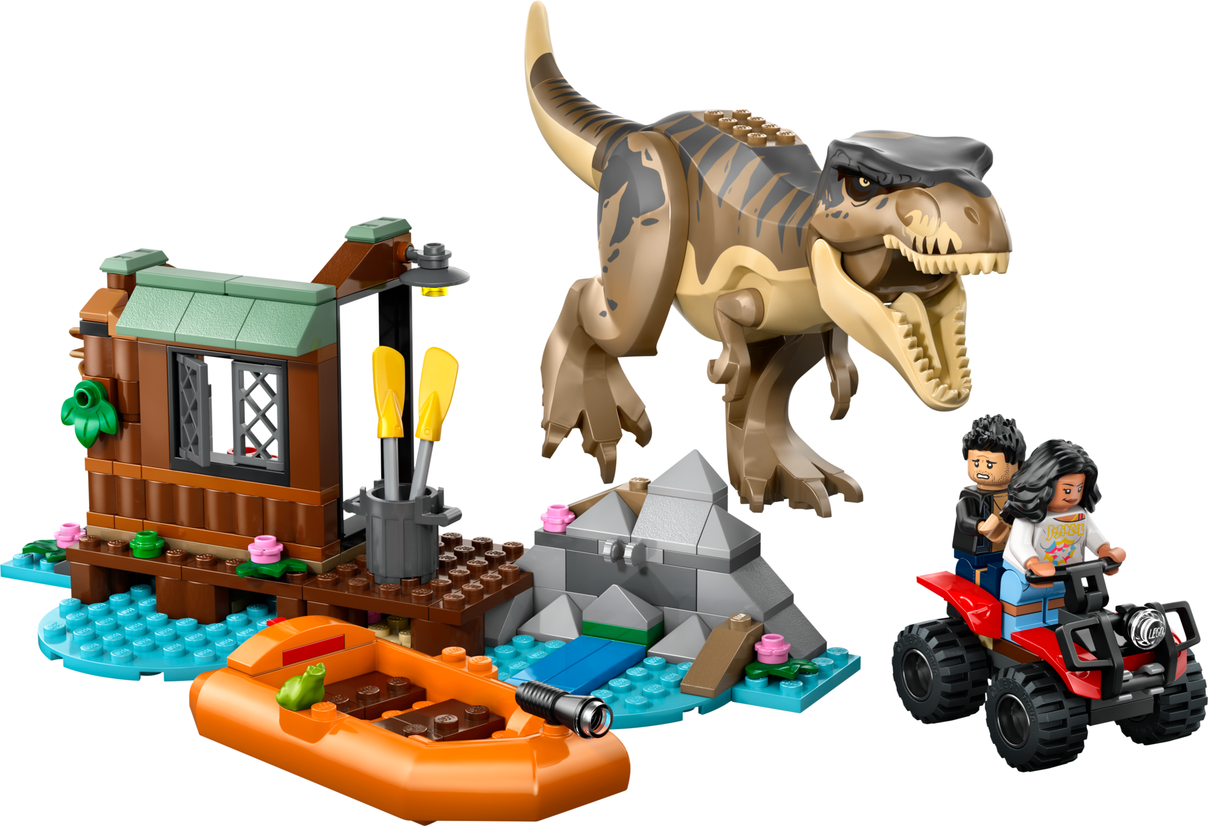 Ucieczka rzeką przed tyranozaurem