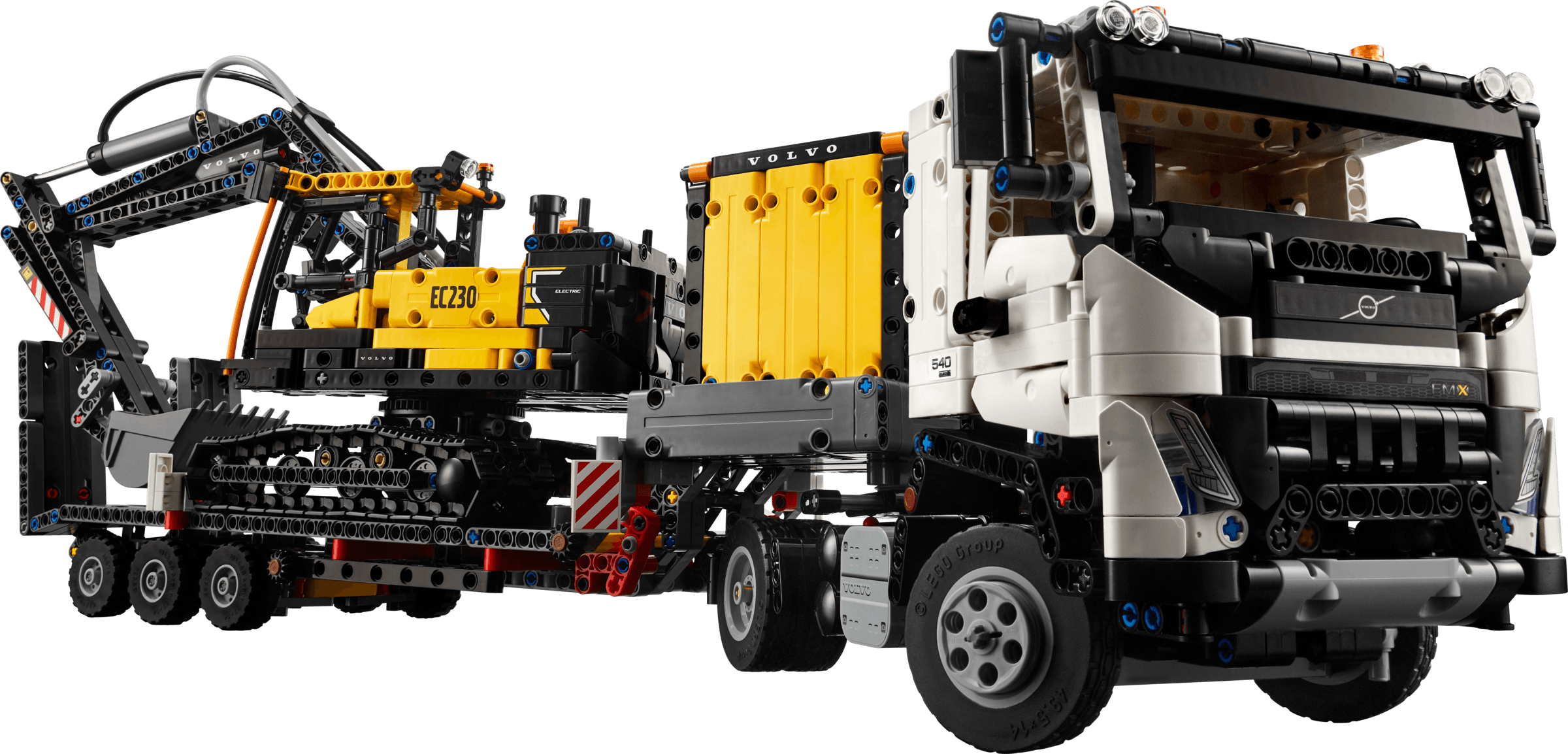 Ciężarówka Volvo FMX i koparka EC230 Electric